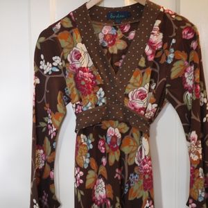 Boden Vintage Look Floral Dress Size US 6  UK 10